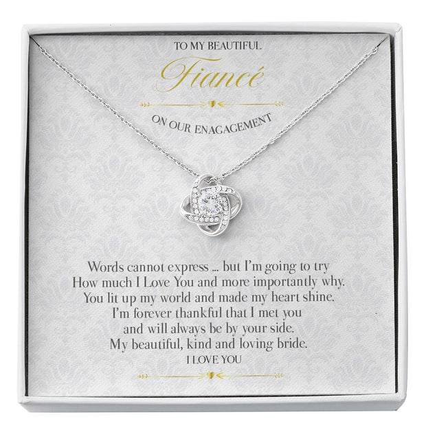Gift Message Love knot pendant to Fiance