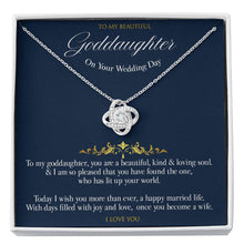 Load image into Gallery viewer, Gift message gift to Goddaughter to become a wife necklace
