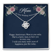 Gift message necklace for Moms Anniversary