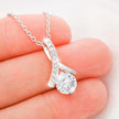 Ribbon Gift Message pendant for Daughter on her wedding day