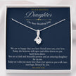 Ribbon Gift Message pendant for Daughter on her wedding day