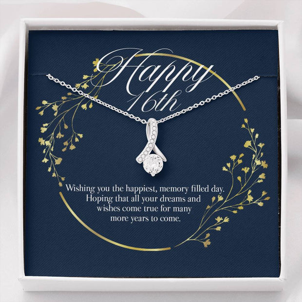 Gift message pendant for 16th Birthday