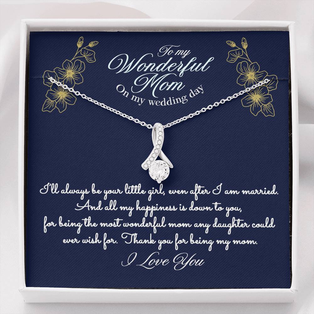 Gift Message necklace for Mom on wedding day