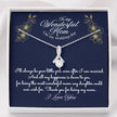 Gift Message necklace for Mom on wedding day