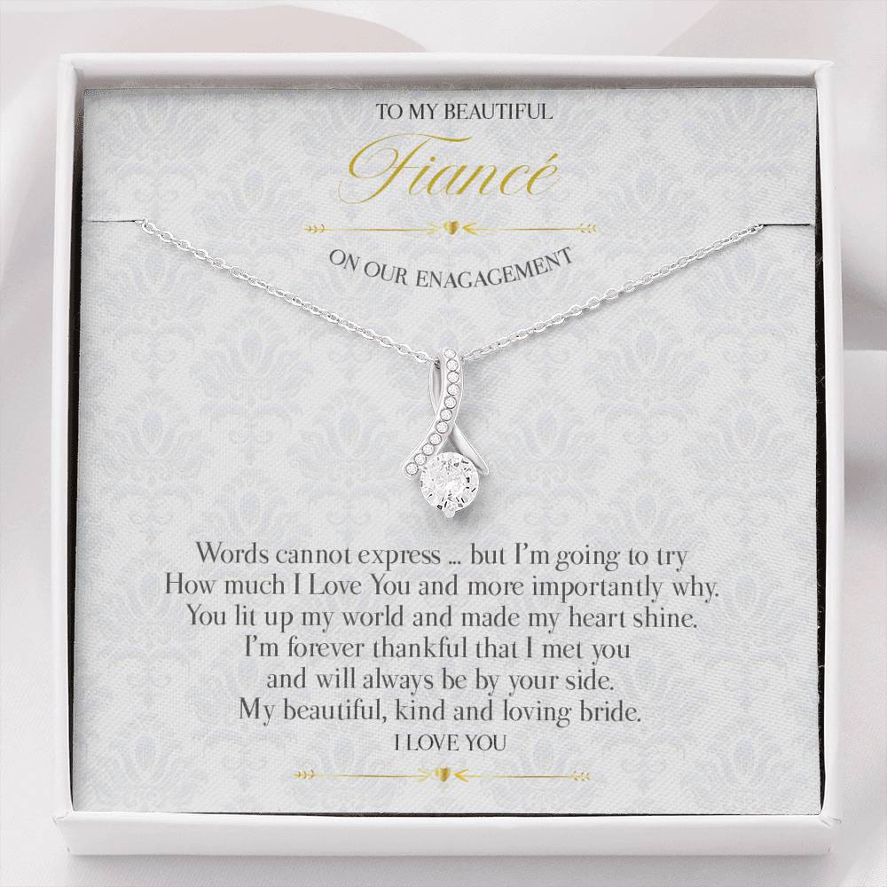 Gift Message Pendant to Fiance from boyfriend