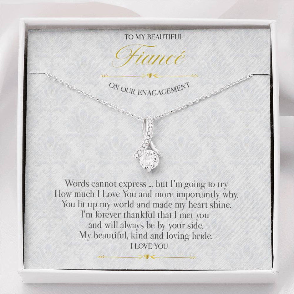 Gift Message Pendant to Fiance from boyfriend