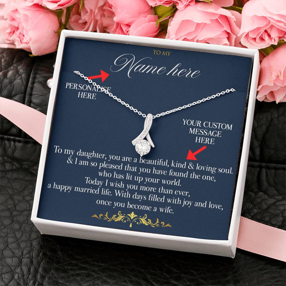 Custom Mothers Day Gift message Ribbon Pendant