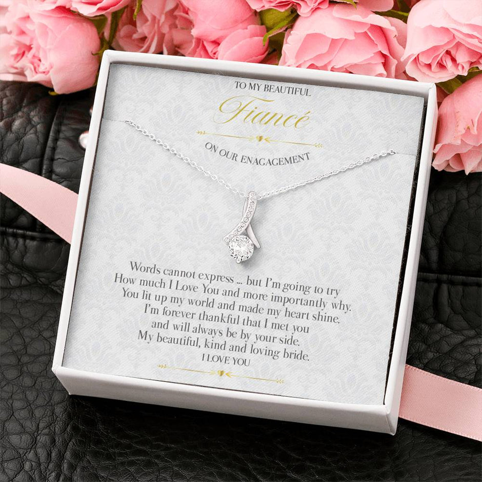 Gift Message Pendant to Fiance from boyfriend