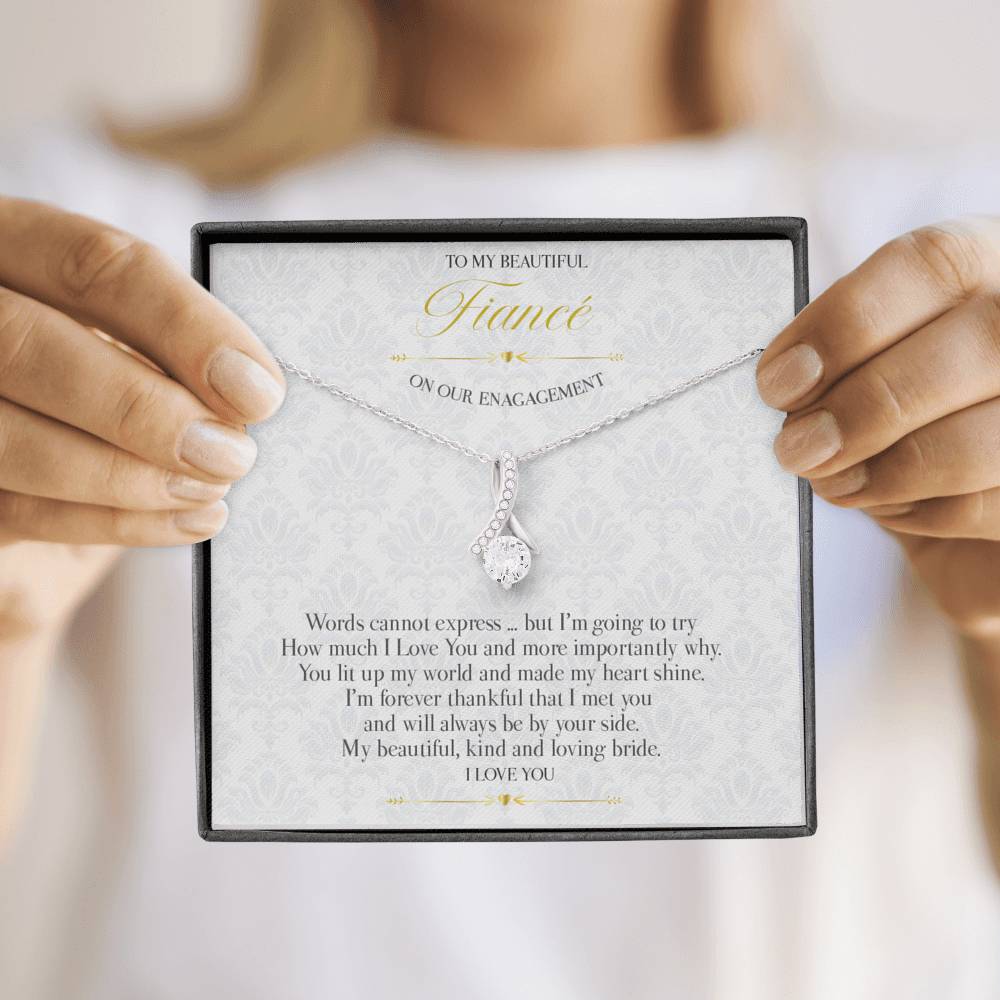 Gift Message Pendant to Fiance from boyfriend
