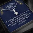 Gift Message necklace for Mom on wedding day