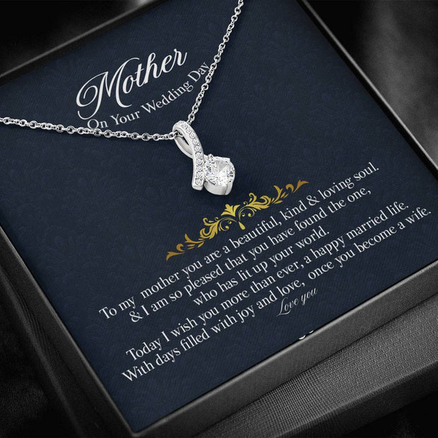 Gift Message pendant for Mother on Wedding day