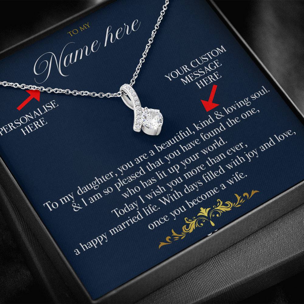 Custom Mothers Day Gift message Ribbon Pendant