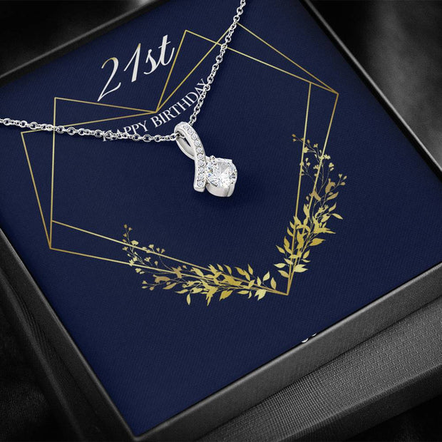 21st birthday birthstone pendant