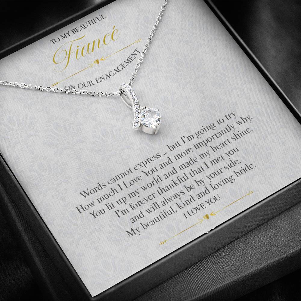 Gift Message Pendant to Fiance from boyfriend