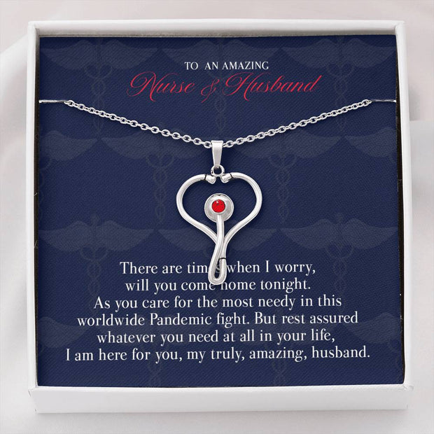 Gift Message Necklace to Nurse Husband