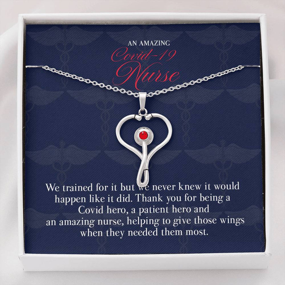 Gift message pendant For Covid-19 Nurse
