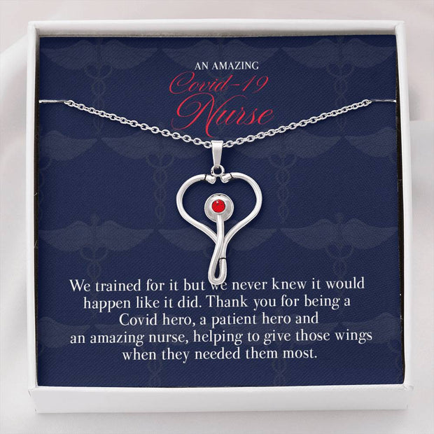 Gift message pendant For Covid-19 Nurse