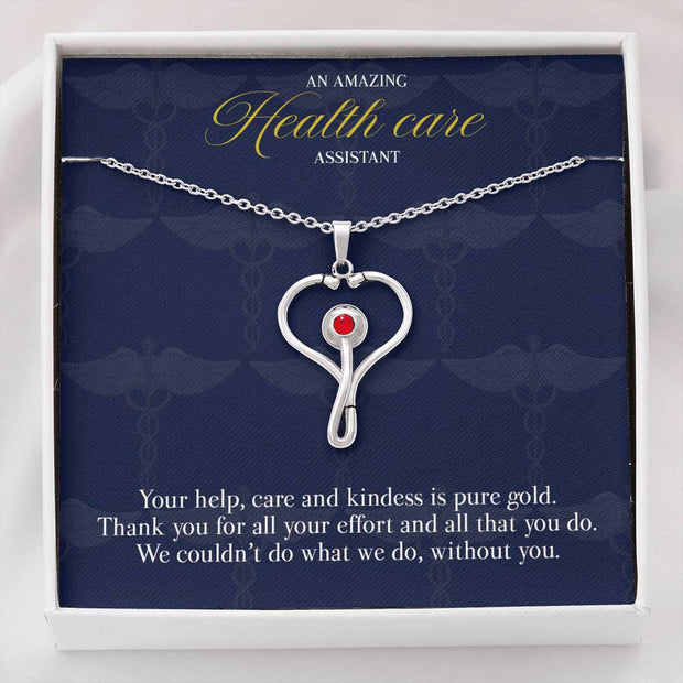 Gift message Pendant for Health care assistant