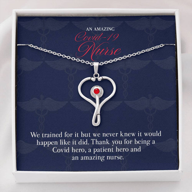 Gift Message pendant for Covid-19 Nurse carer