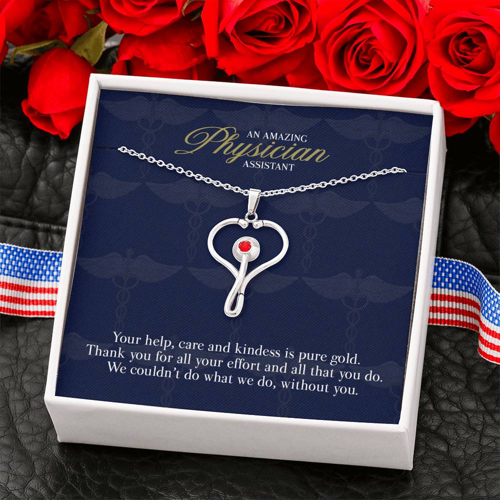Gift message necklace for Physician Assistant
