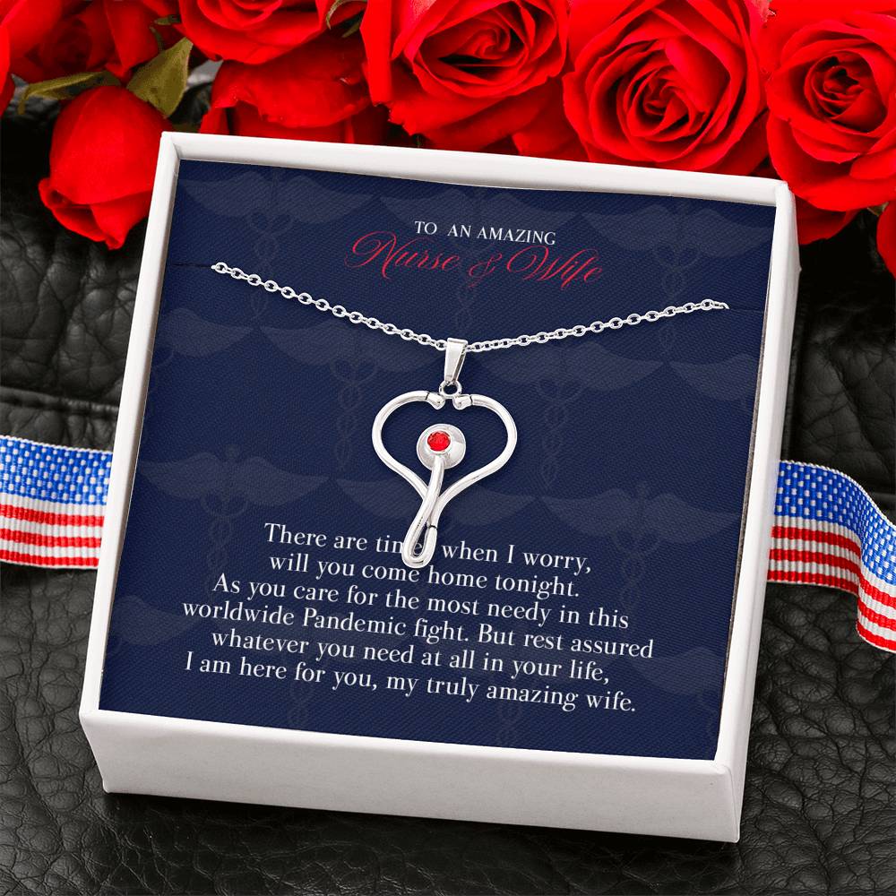 Gift Message pendant to Nurse and Wife