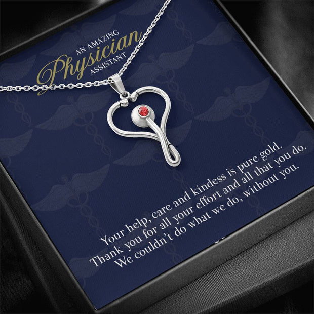 Gift message necklace for Physician Assistant