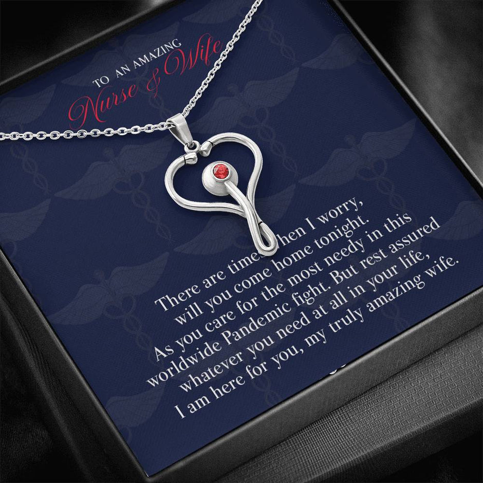 Gift Message pendant to Nurse and Wife