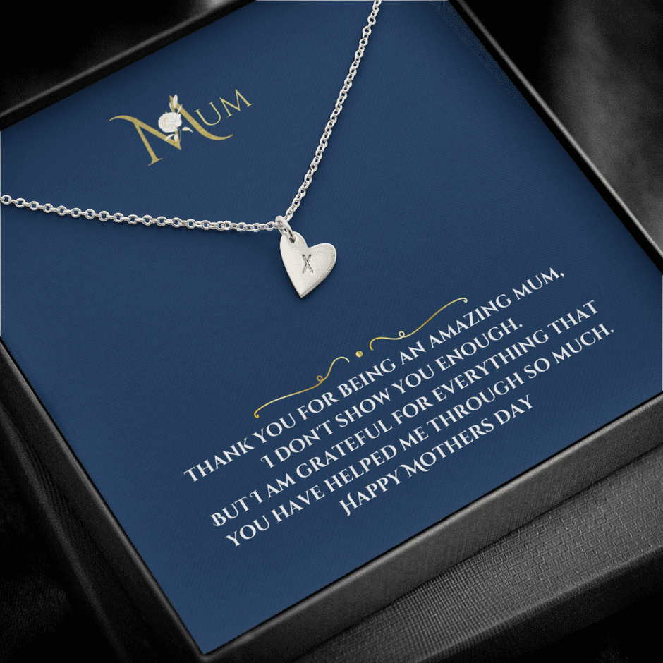 Mothers day Engraved hearts Pendant