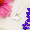 Engraved Forever in love heart necklace