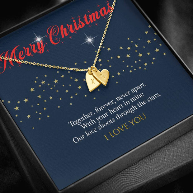 The gift message Christmas Heart personalized jewelry