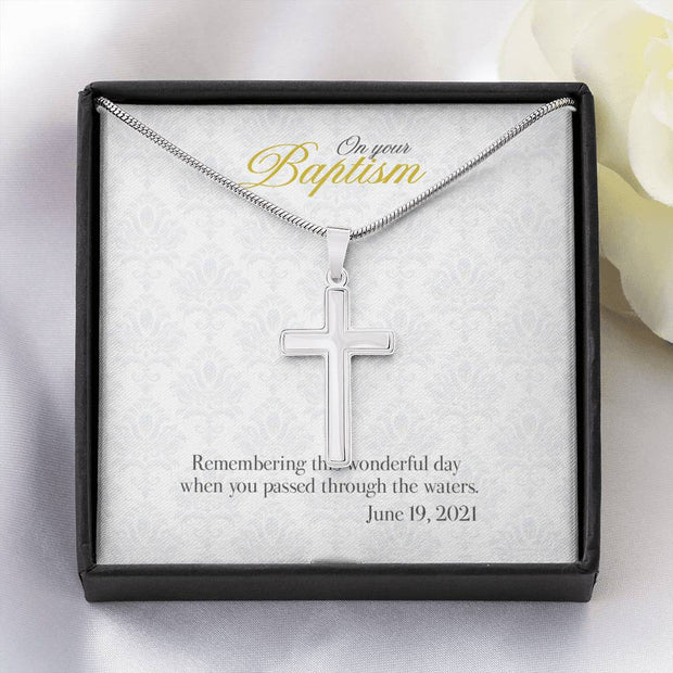 Gift Message necklace Baptism