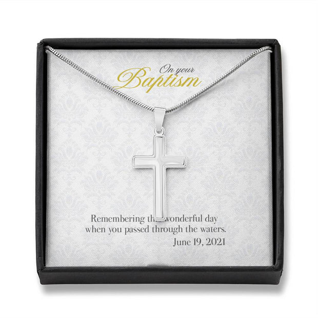 Gift Message necklace Baptism