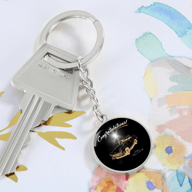 Vintage Style Driving test Celebration Keyring