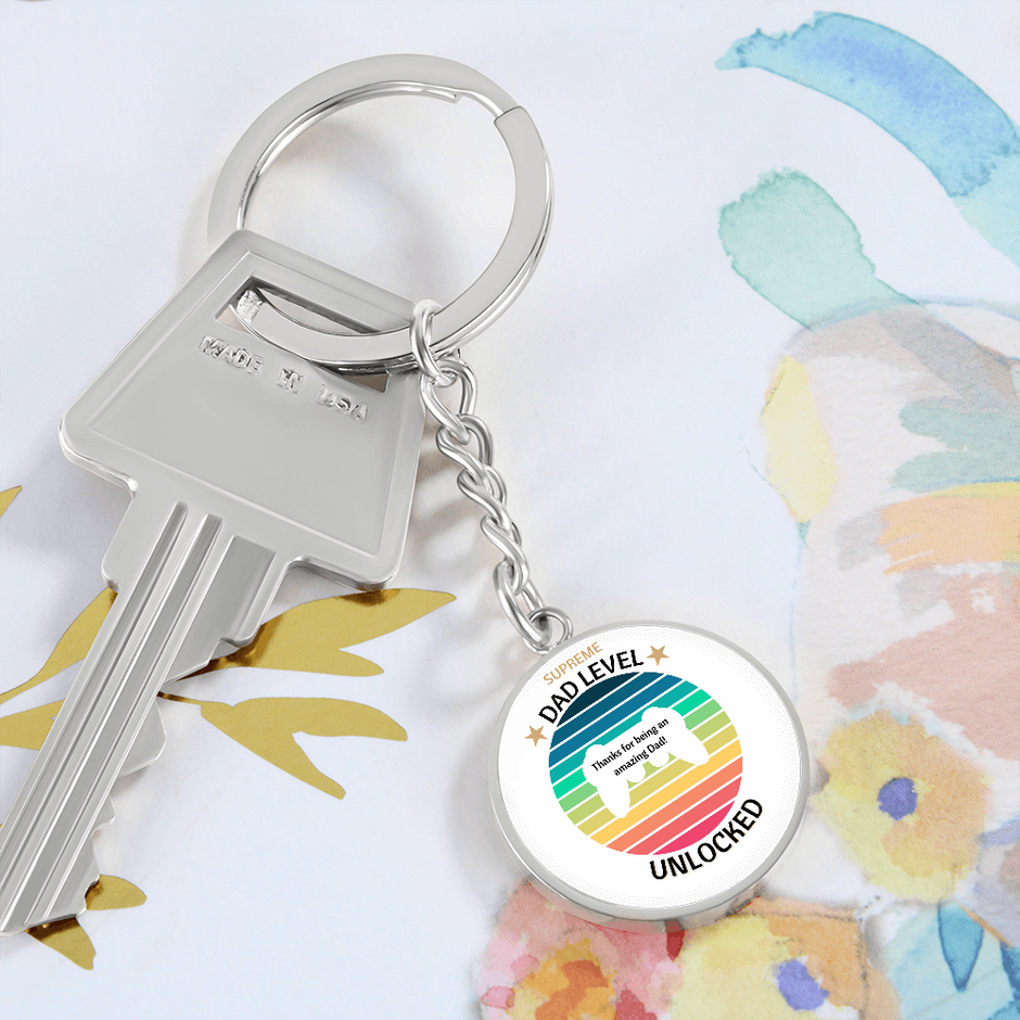 Supreme Dad gamer Keyring