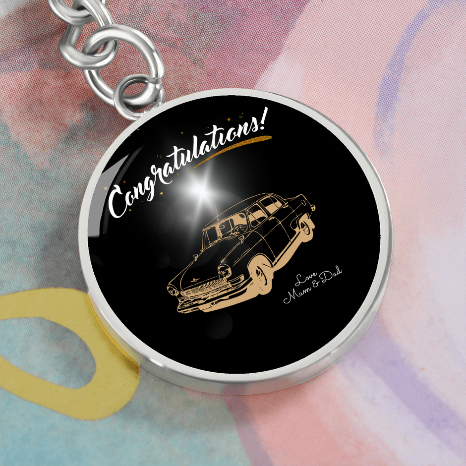 Vintage Style Driving test Celebration Keyring