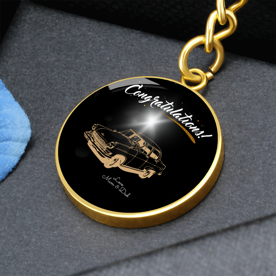Vintage Style Driving test Celebration Keyring