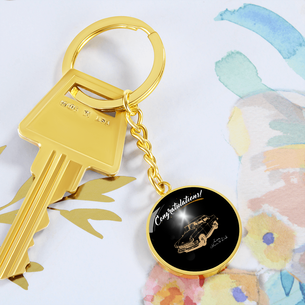 Vintage Style Driving test Celebration Keyring