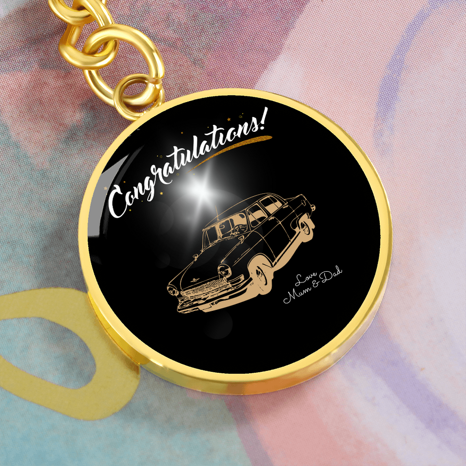 Vintage Style Driving test Celebration Keyring