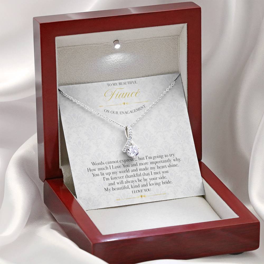Gift Message Pendant to Fiance from boyfriend