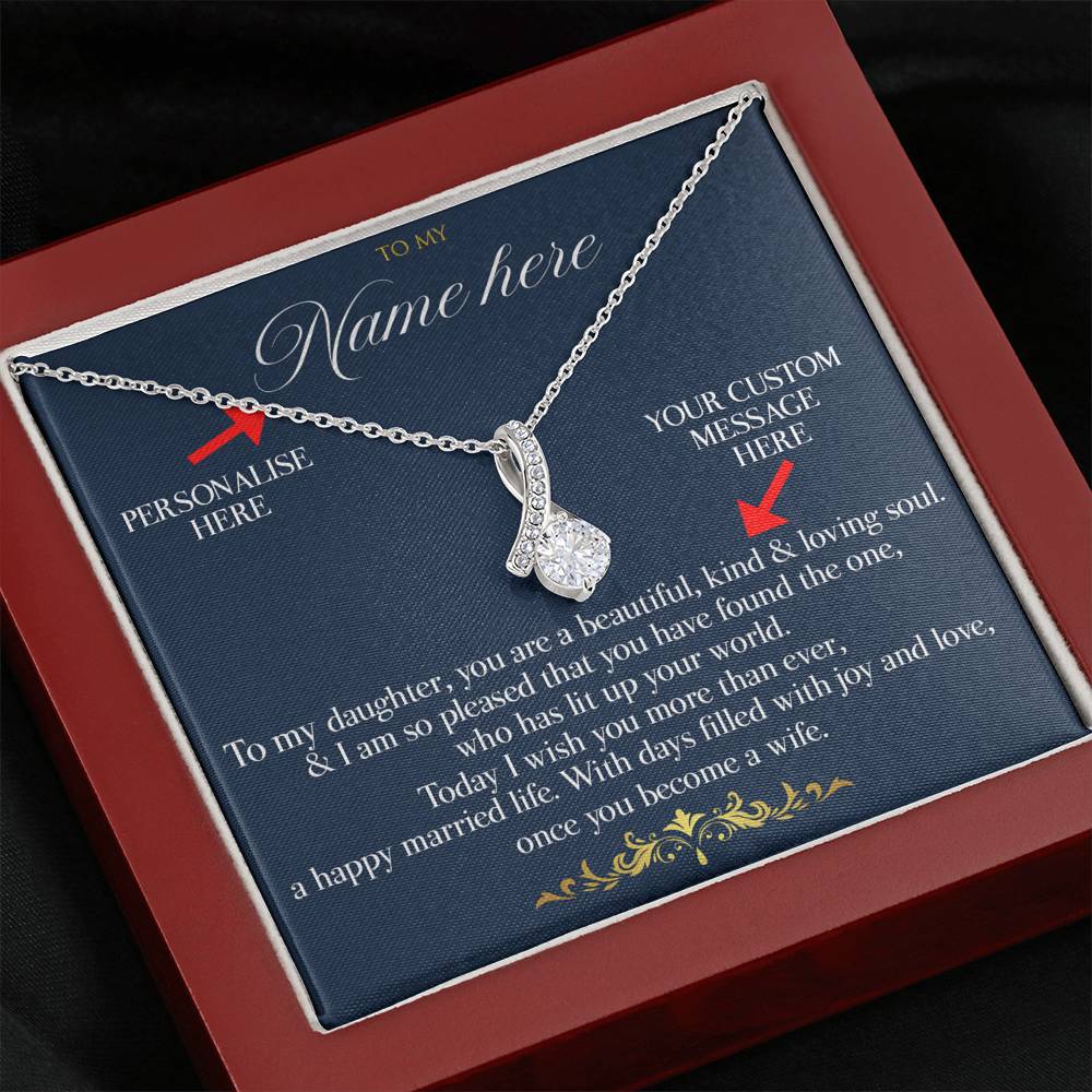 Custom Mothers Day Gift message Ribbon Pendant