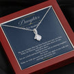 Ribbon Gift Message pendant for Daughter on her wedding day