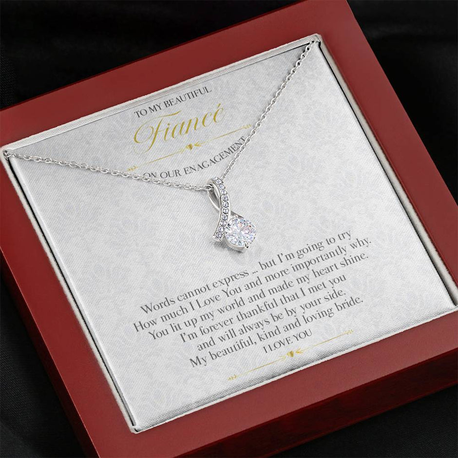 Gift Message Pendant to Fiance from boyfriend
