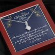 Gift Message necklace for Mom on wedding day