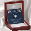 Gift message necklace for Moms Anniversary