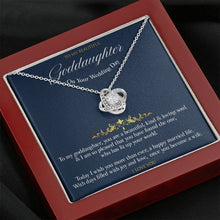Load image into Gallery viewer, Gift message gift to Goddaughter to become a wife necklace
