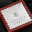 Gift Message Love knot pendant to Fiance