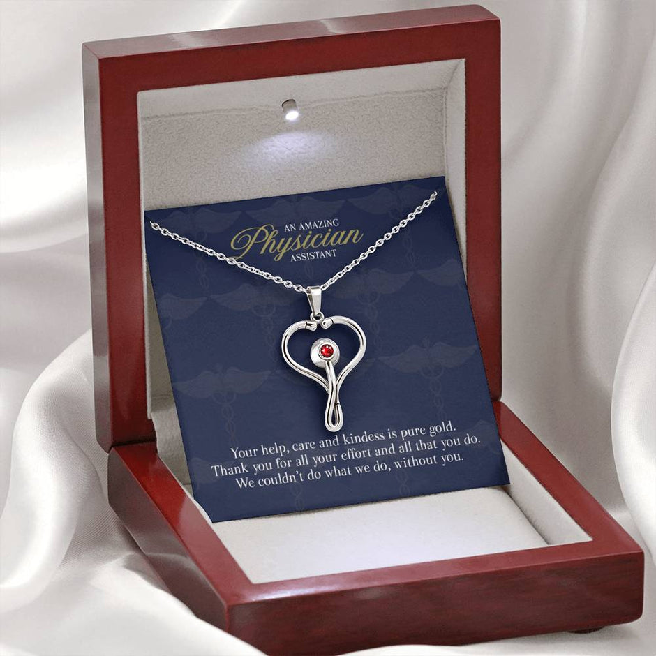 Gift message necklace for Physician Assistant