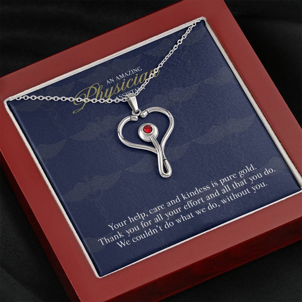 Gift message necklace for Physician Assistant