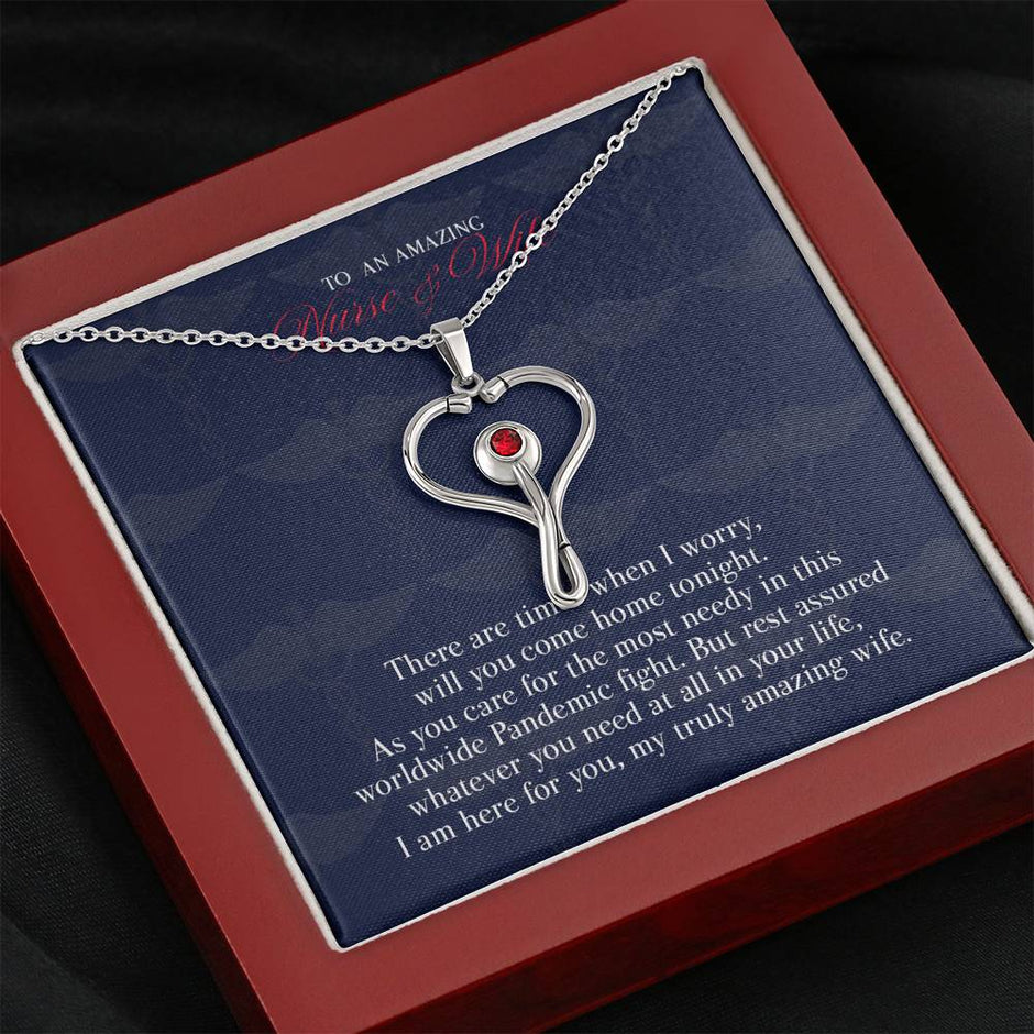 Gift Message pendant to Nurse and Wife