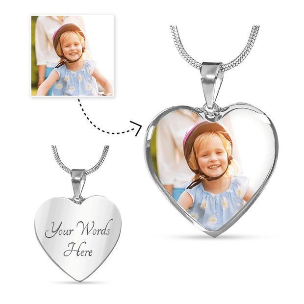Mothers Day Photo Heart pendant